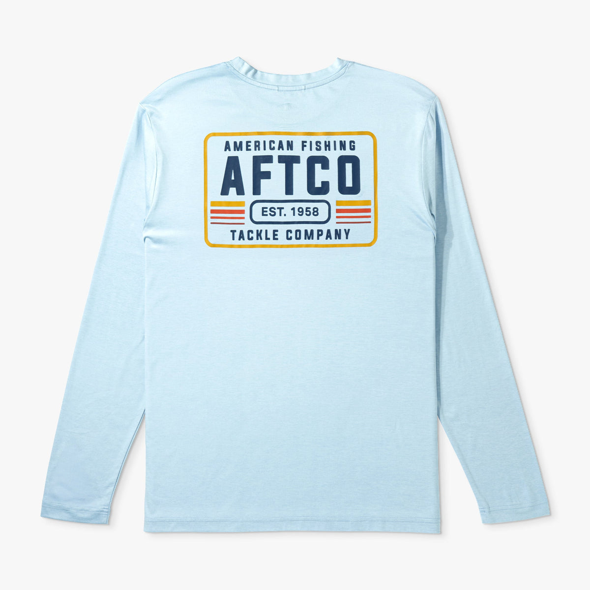 Mens AFTCO License Plate Long Sleeve Sun Protection Shirt