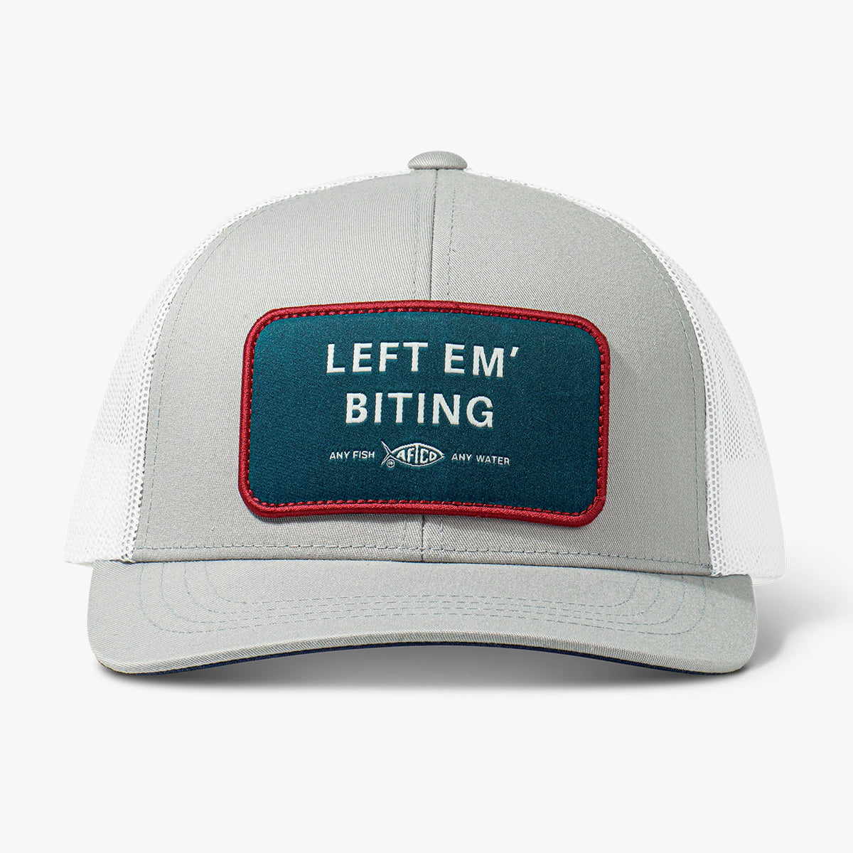 Mens AFTCO Left Em' Biting Fishing Trucker Hat