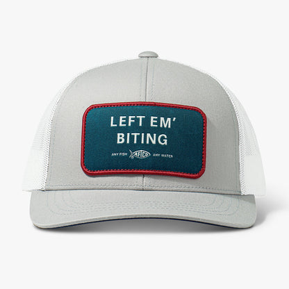 Mens AFTCO Left Em' Biting Fishing Trucker Hat
