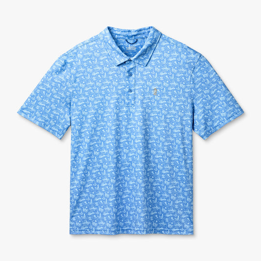Mens AFTCO Fairwaves Boatbar Performance Polo