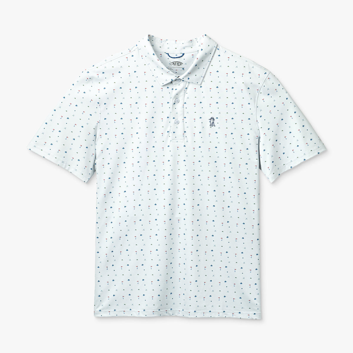 Mens AFTCO Fairwaves Boatbar Performance Polo