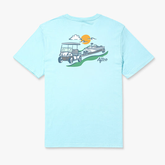 Mens AFTCO Fairwaves Trailer SS T-Shirt
