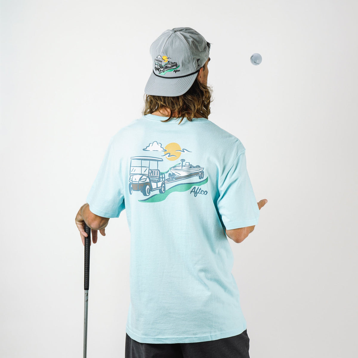 Mens AFTCO Fairwaves Trailer SS T-Shirt