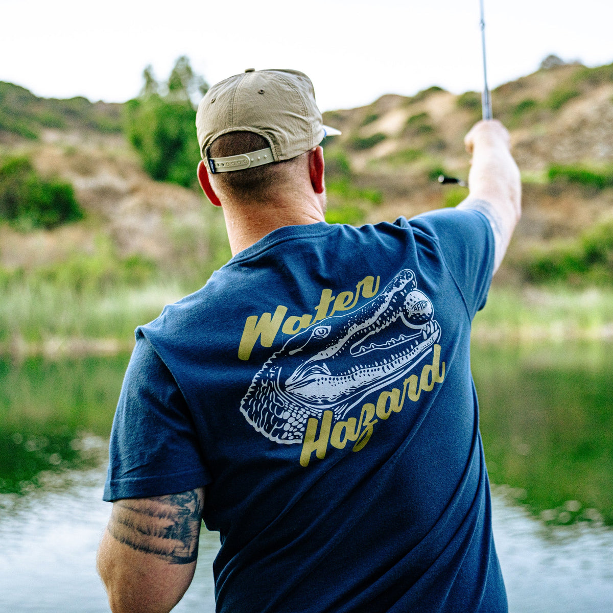 Mens AFTCO Fairwaves Water Hazard SS T-Shirt