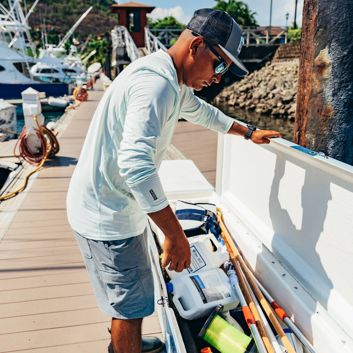 Mens AFTCO Deckhand Fishing Shorts