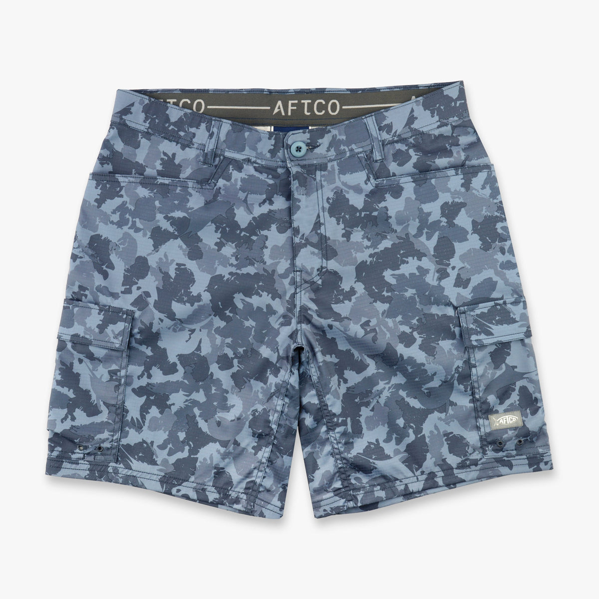 Mens AFTCO Deckhand Camo Fishing Cargo Shorts