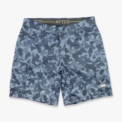 Mens AFTCO Deckhand Camo Fishing Cargo Shorts