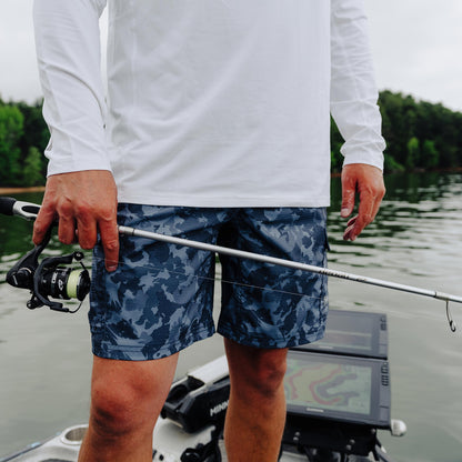 Mens AFTCO Deckhand Camo Fishing Cargo Shorts