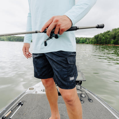 Mens AFTCO Deckhand Camo Fishing Cargo Shorts