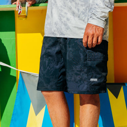 Mens AFTCO Deckhand Camo Fishing Cargo Shorts
