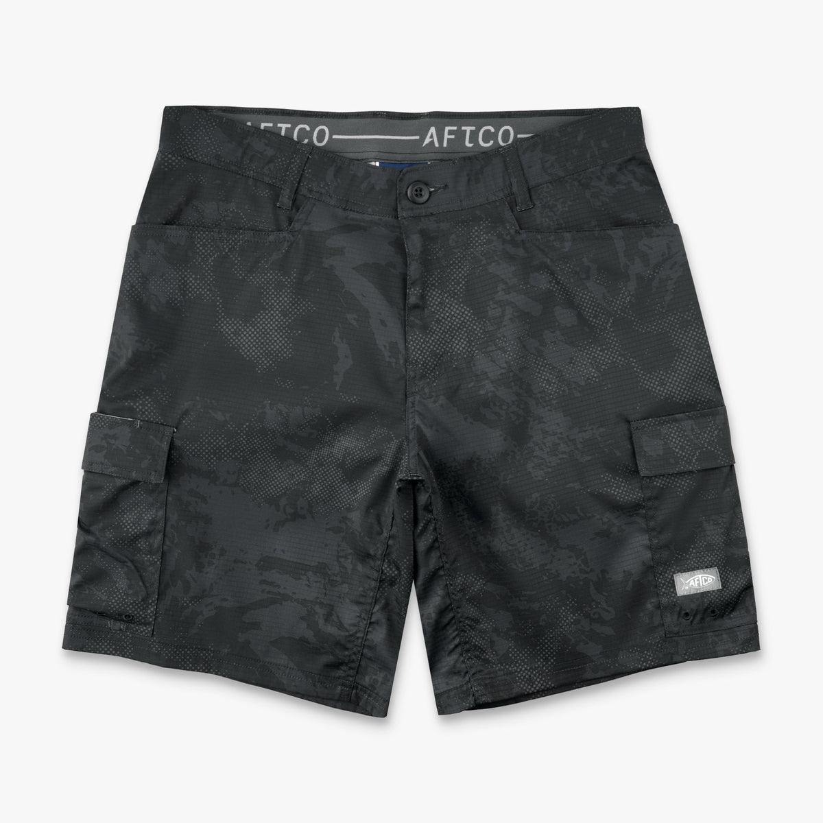 Mens AFTCO Deckhand Camo Fishing Cargo Shorts