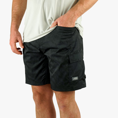Mens AFTCO Deckhand Camo Fishing Cargo Shorts
