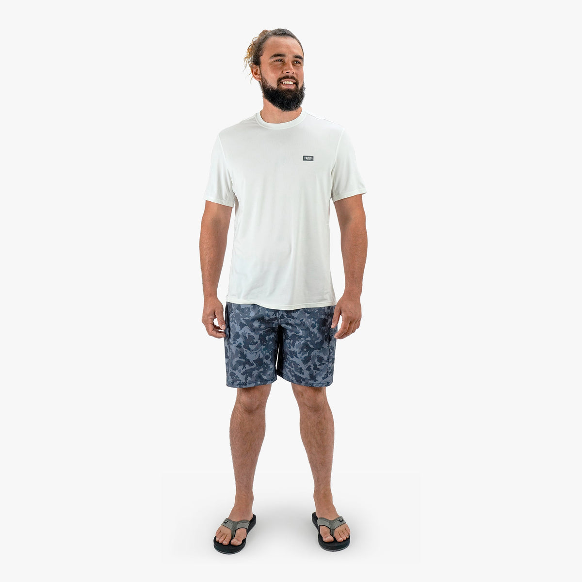 Mens AFTCO Deckhand Camo Fishing Cargo Shorts