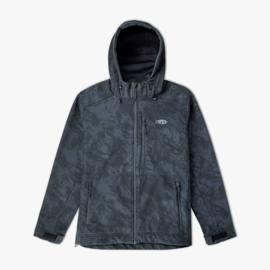 Mens AFTCO Reaper Tactical Zip Up Camo Softshell Jacket