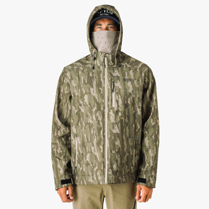 Mens AFTCO Reaper Tactical Zip Up Camo Softshell Jacket