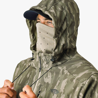 Mens AFTCO Reaper Tactical Zip Up Camo Softshell Jacket