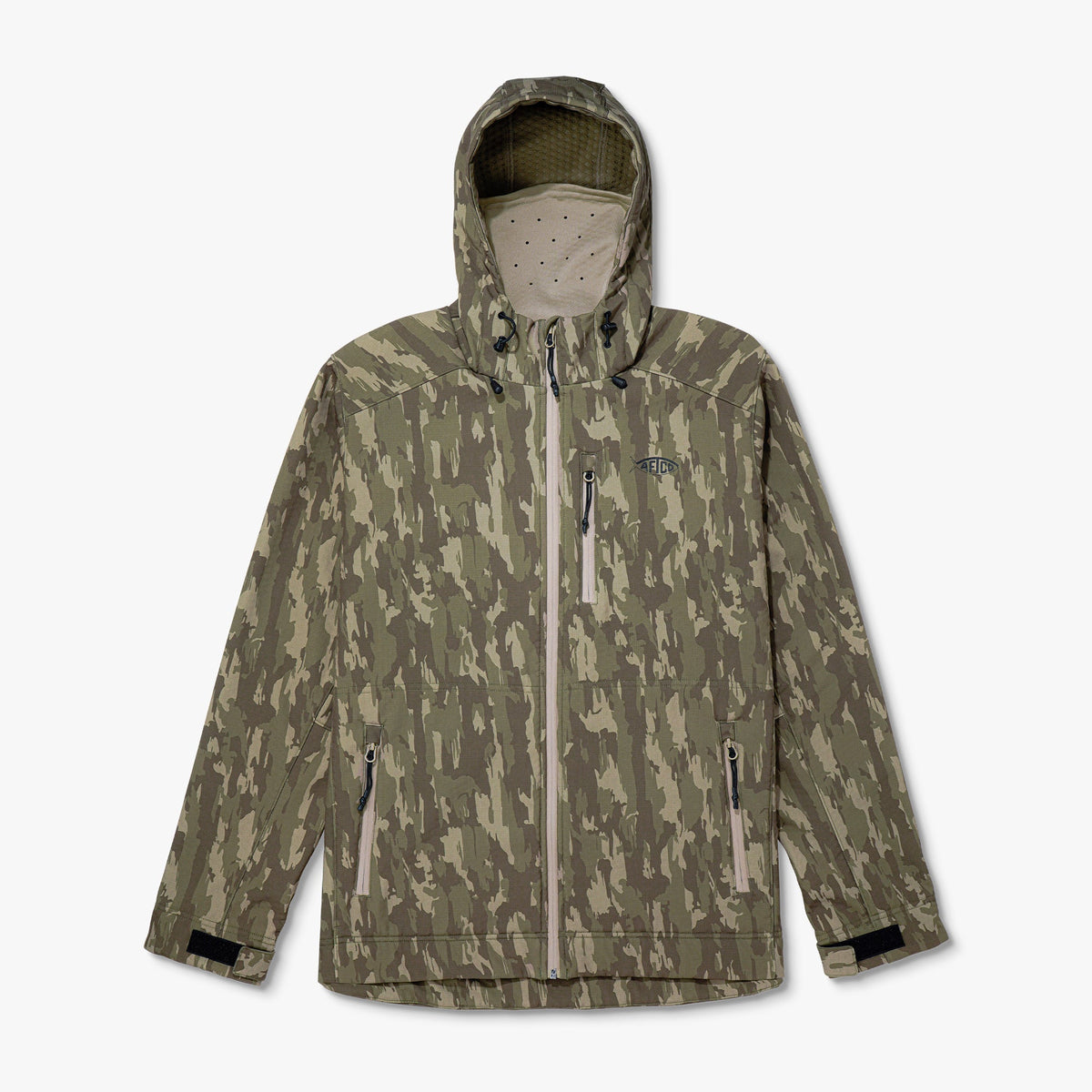 Mens AFTCO Reaper Tactical Zip Up Camo Softshell Jacket