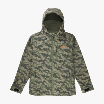 Mens AFTCO Reaper Tactical Zip Up Camo Softshell Jacket