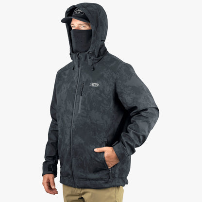 Mens AFTCO Reaper Tactical Zip Up Camo Softshell Jacket