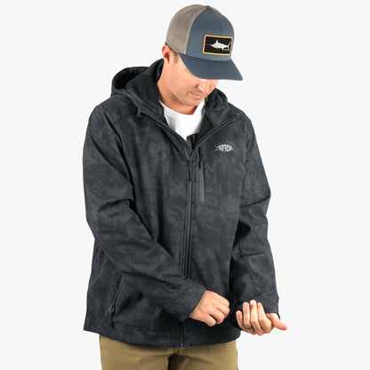 Mens AFTCO Reaper Tactical Zip Up Camo Softshell Jacket