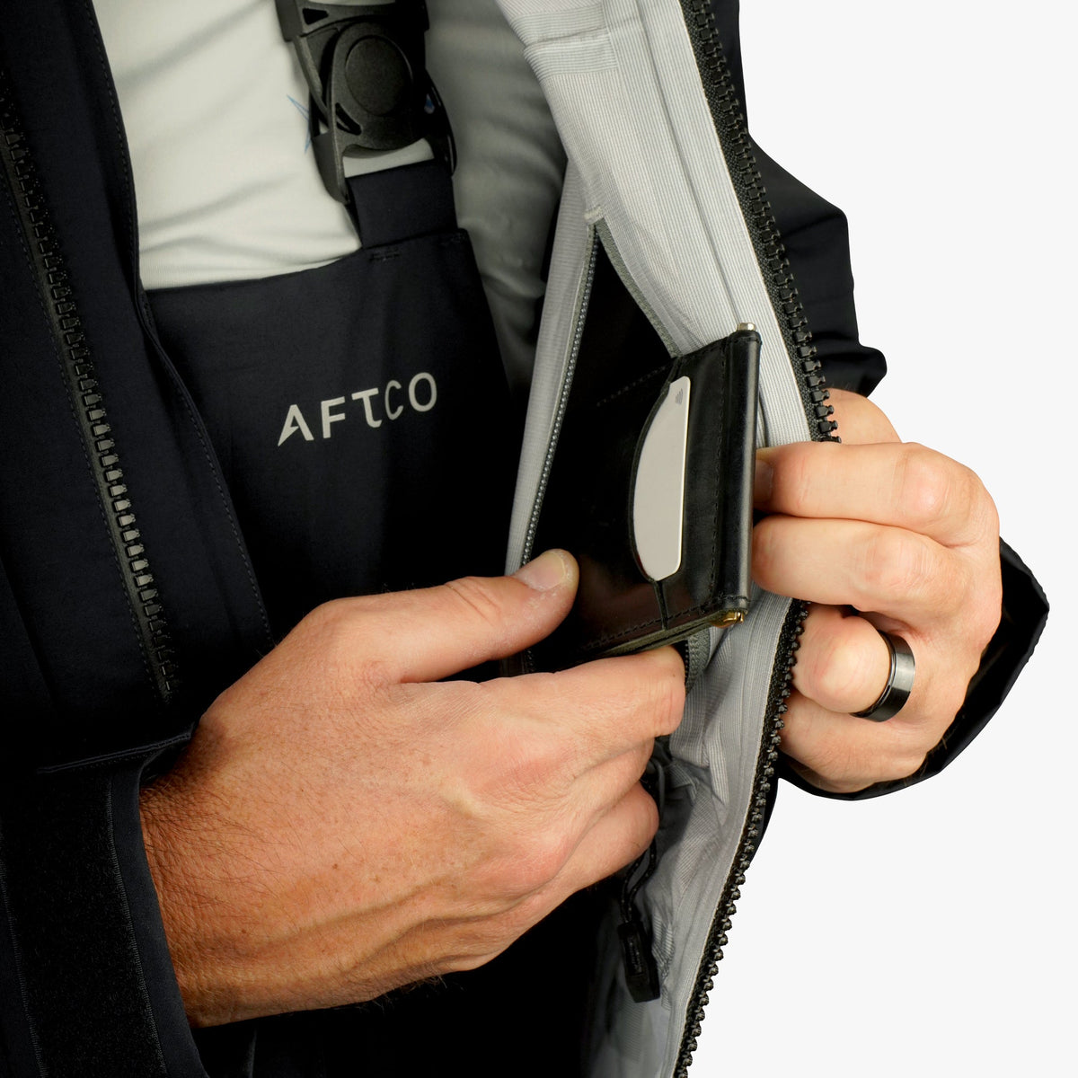 Mens AFTCO Fortress Fishing Rain Jacket
