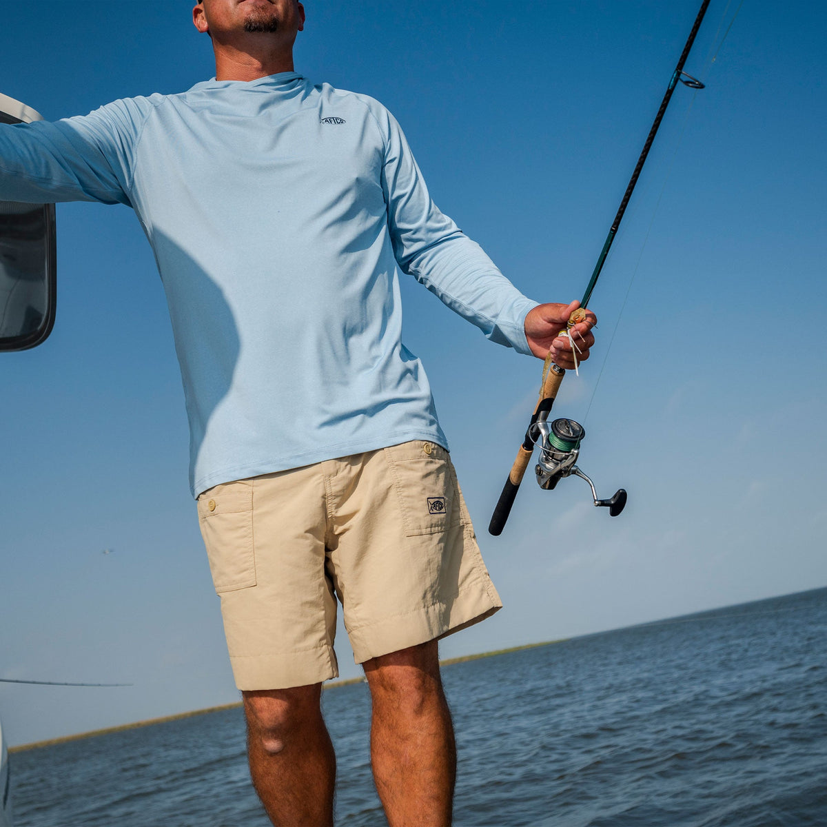 Mens AFTCO Original Mens Fishing Shorts Long - Limited Colors