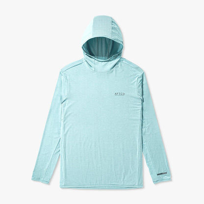 Mens AFTCO Tailwind Long Sleeve Hooded Sun Protection Shirt