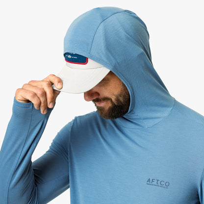 Mens AFTCO Tailwind Long Sleeve Hooded Sun Protection Shirt