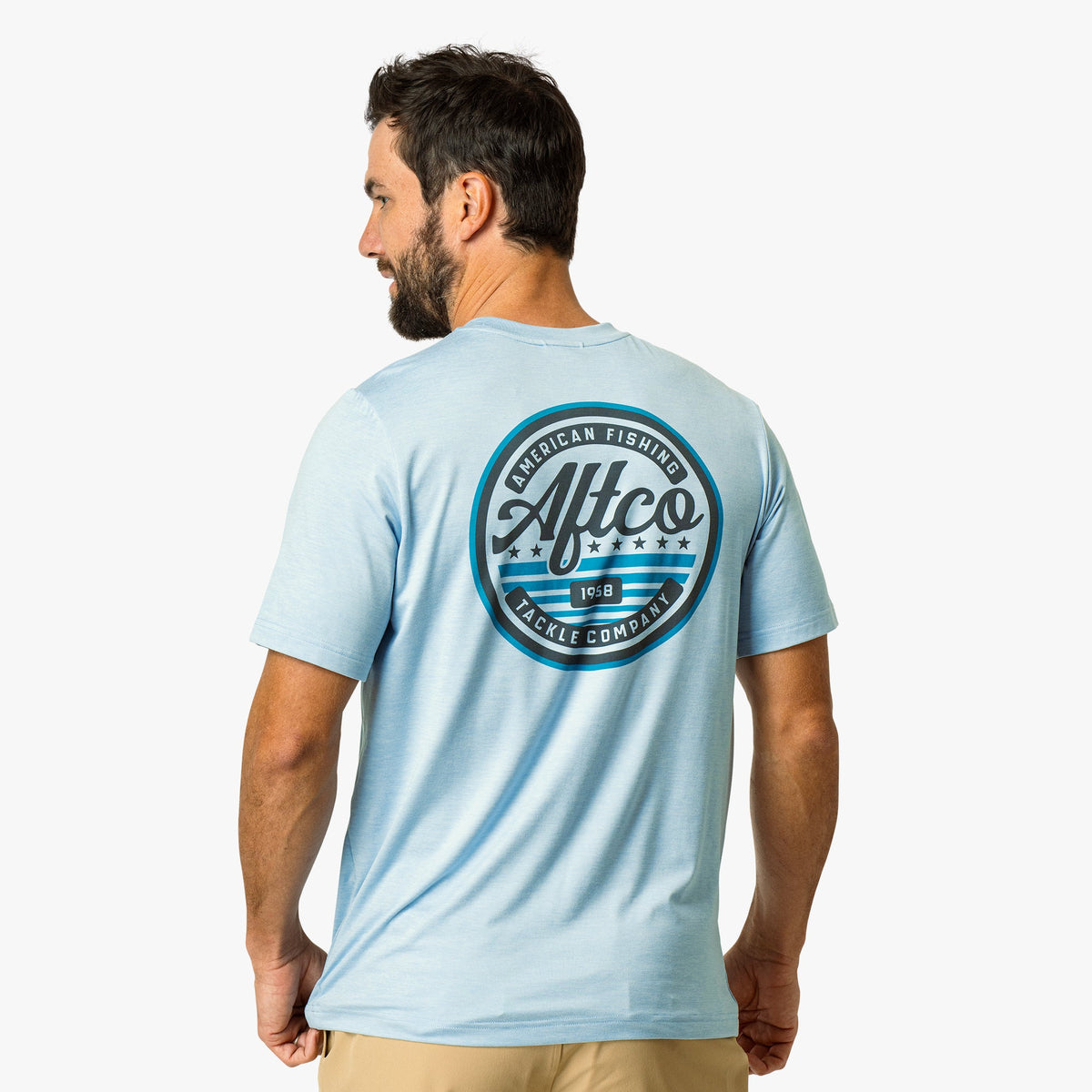 Mens AFTCO United Short Sleeve Sun Protection Shirt