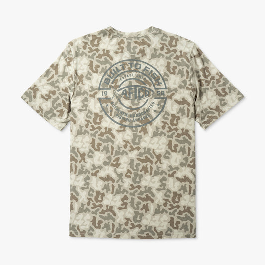 Mens AFTCO Ocean Bound Printed Short Sleeve Fishing Shirts
