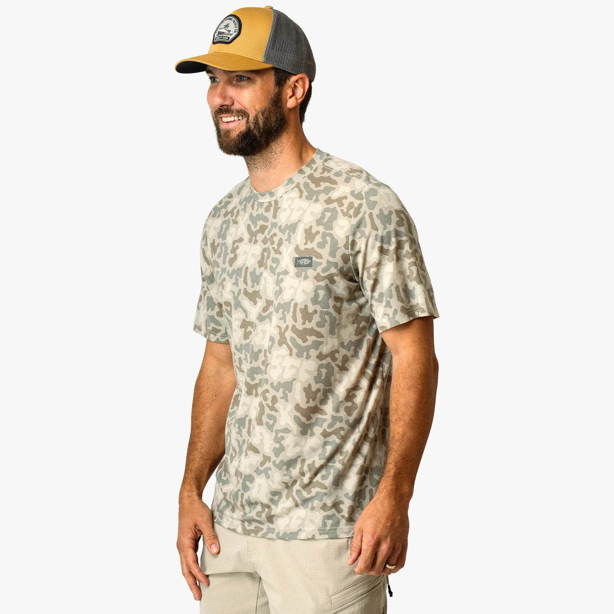 Mens AFTCO Ocean Bound Printed Short Sleeve Fishing Shirts