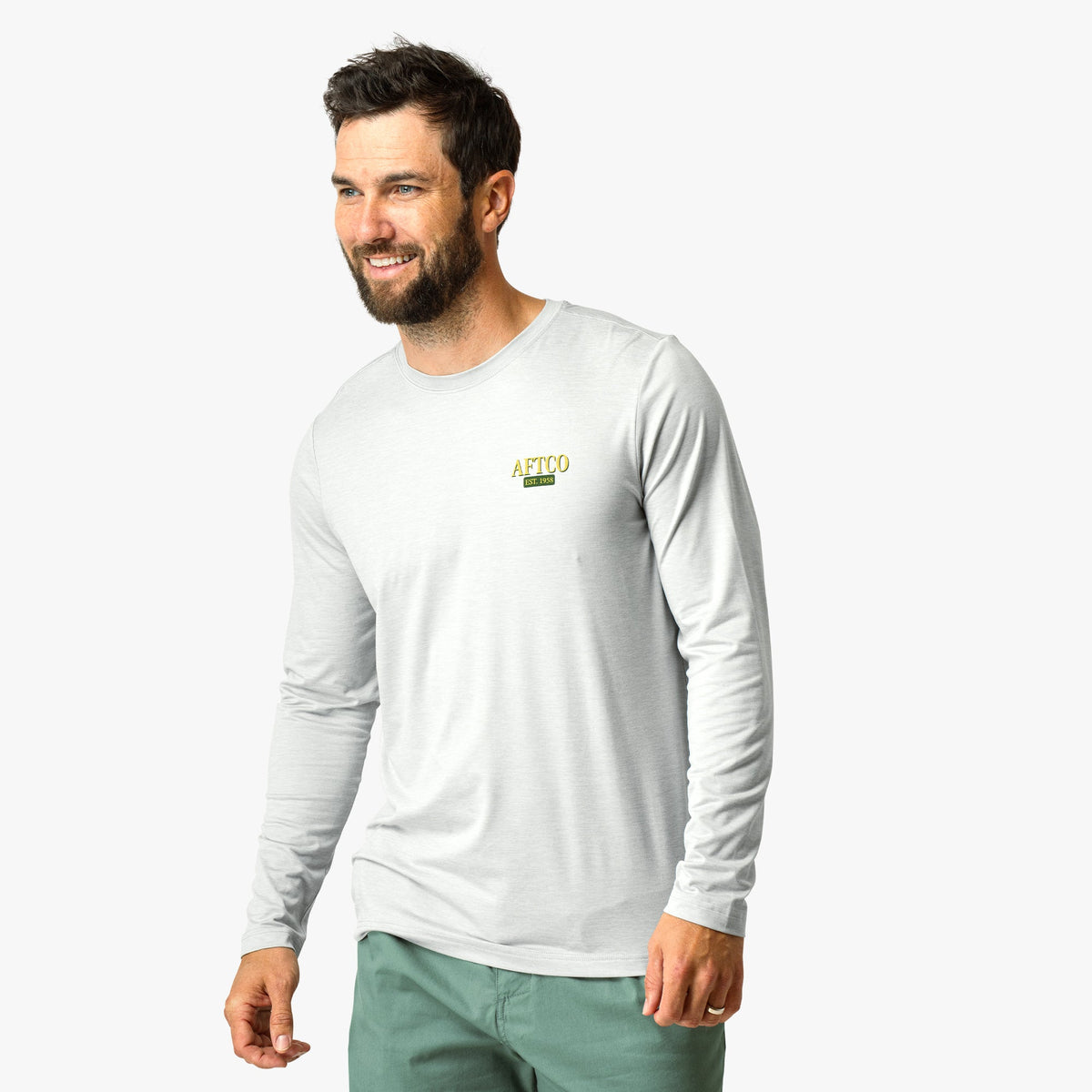 Mens AFTCO Reflection Long Sleeve Sun Protection Shirt