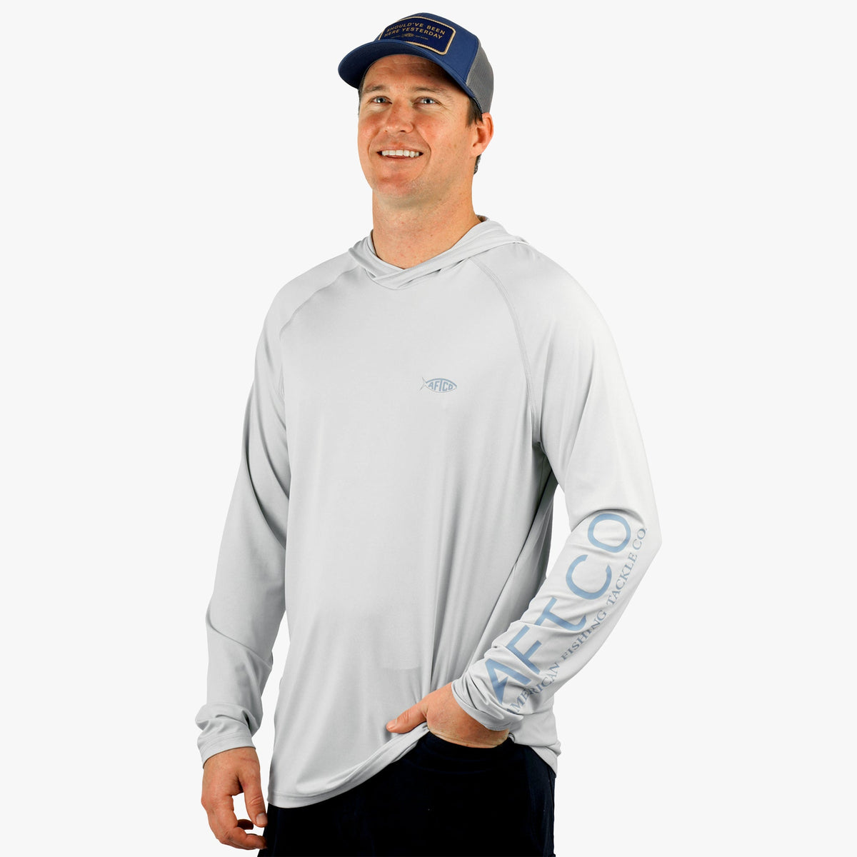 Mens AFTCO Samurai Long Sleeve Sun Protection Hoodie