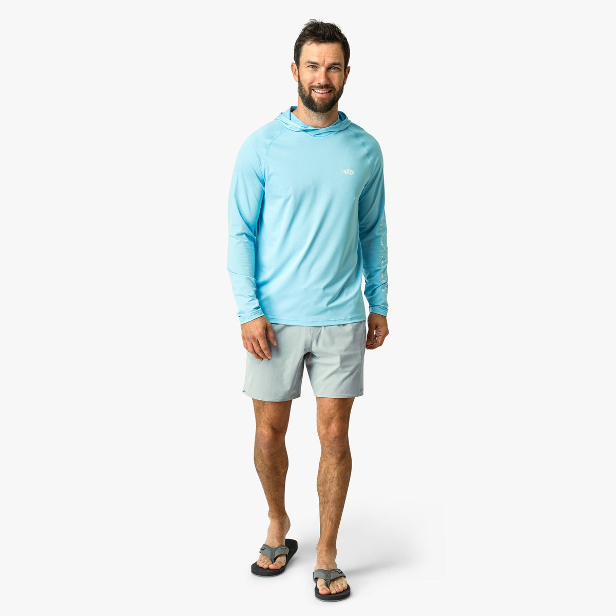 Mens AFTCO Samurai Long Sleeve Sun Protection Hoodie