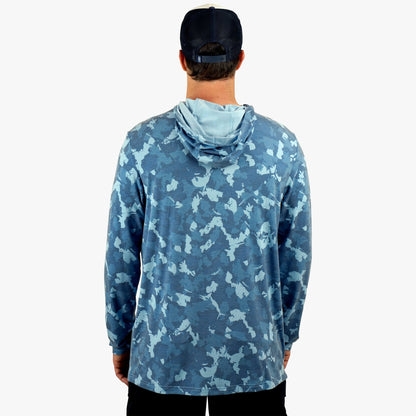 Mens AFTCO Ocean Bound Hooded Performance Shirt