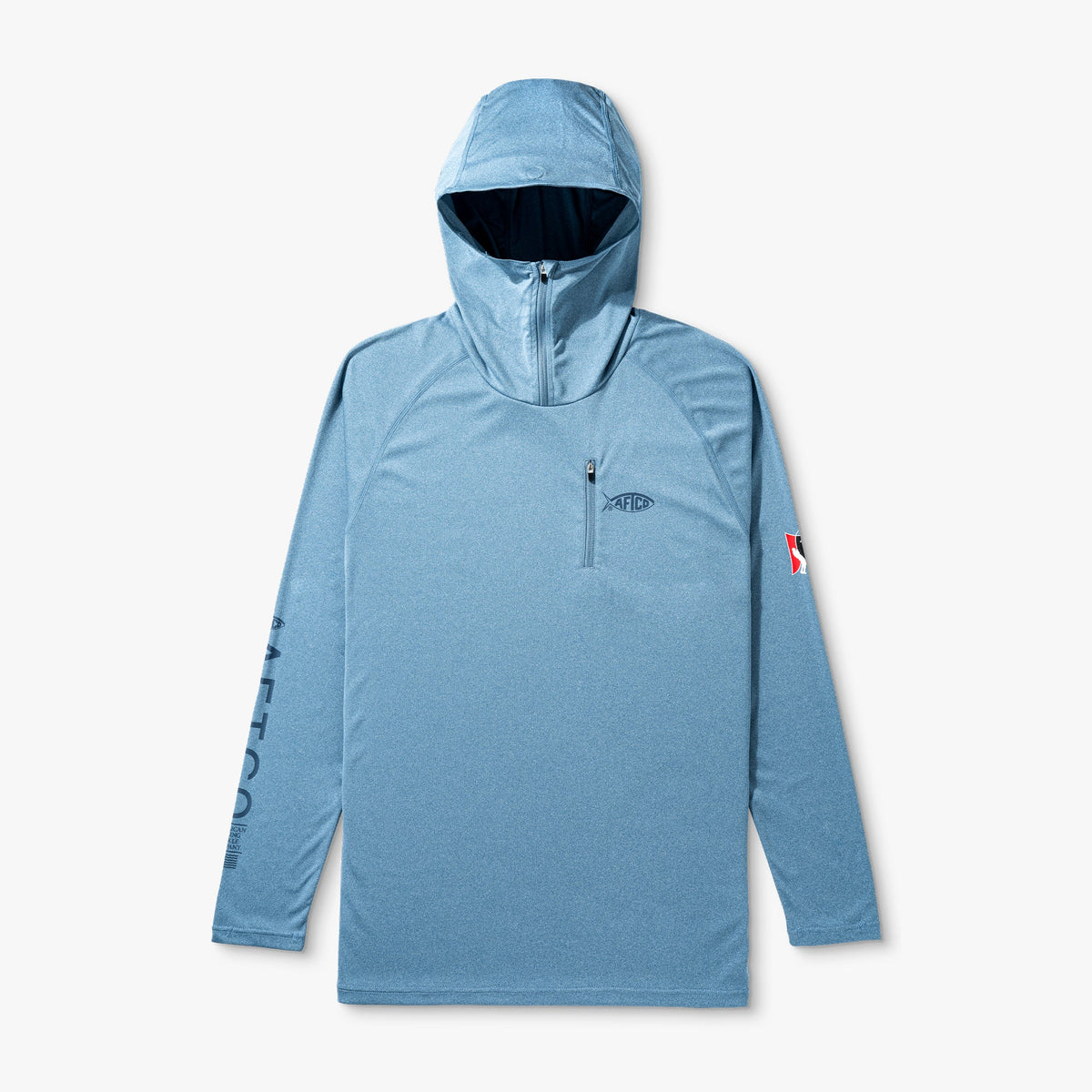 Mens AFTCO Jason Christie's Hooded LS Bass Fishing Performance Shirt