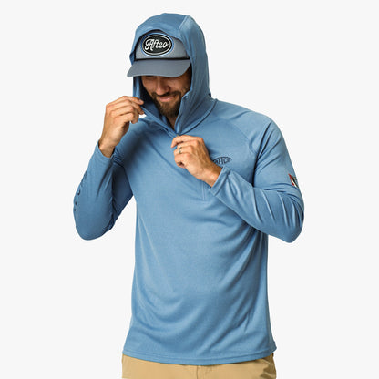 Mens AFTCO Jason Christie's Hooded LS Bass Fishing Performance Shirt