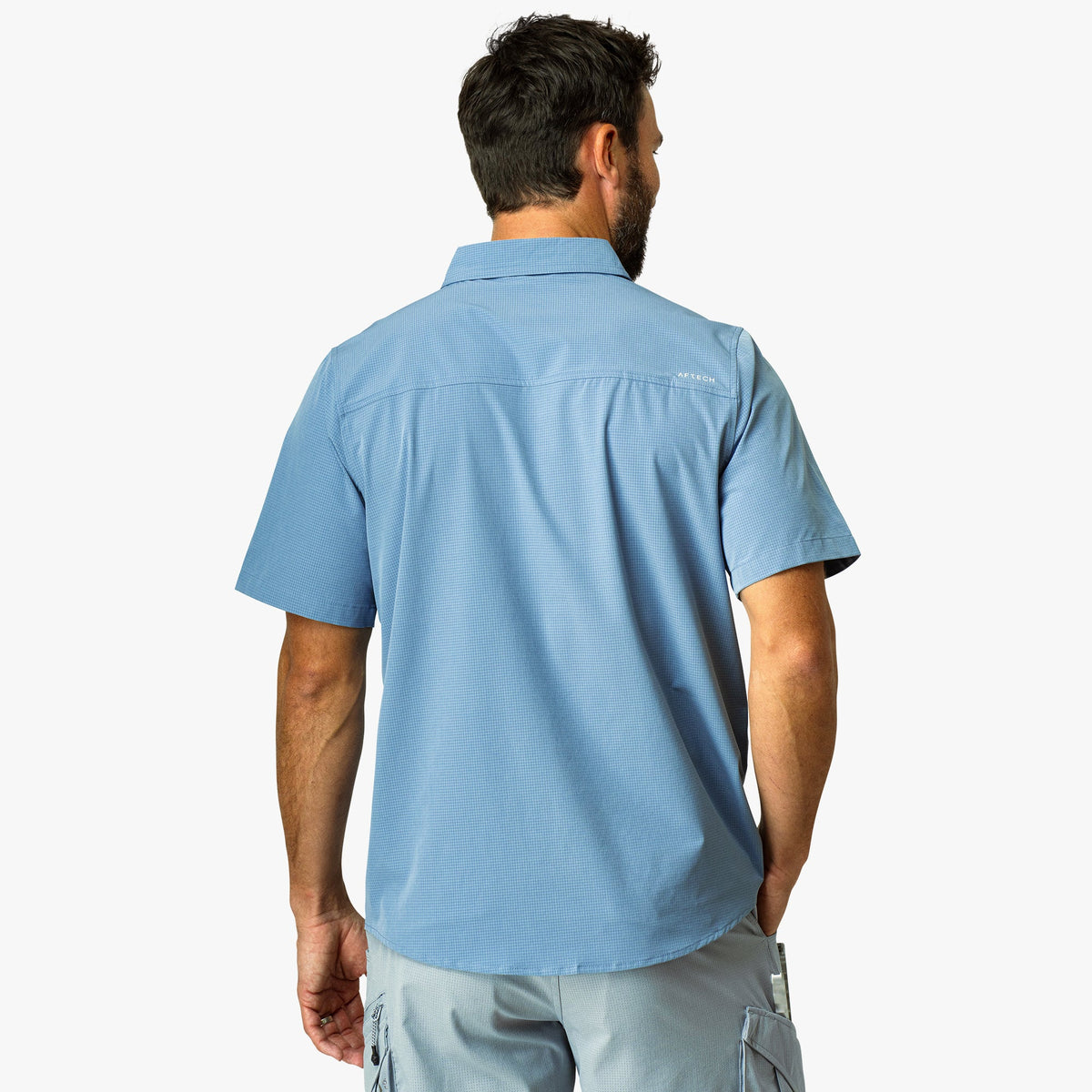 Mens AFTCO Air O Mesh SS Button Down Fishing Shirt