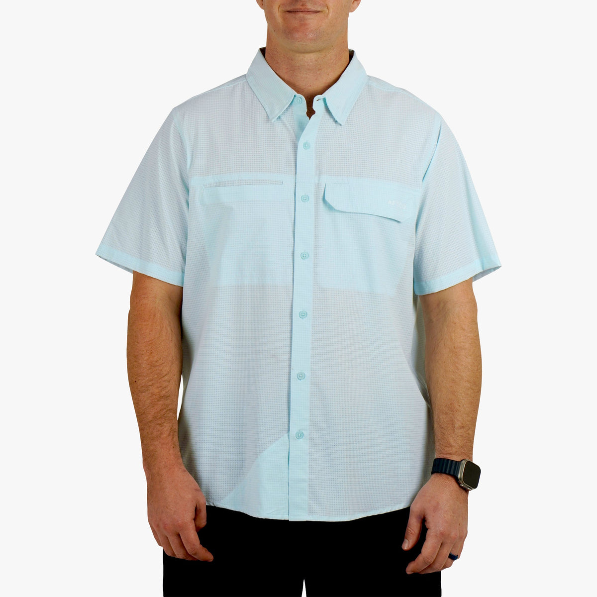 Mens AFTCO Air O Mesh SS Button Down Fishing Shirt