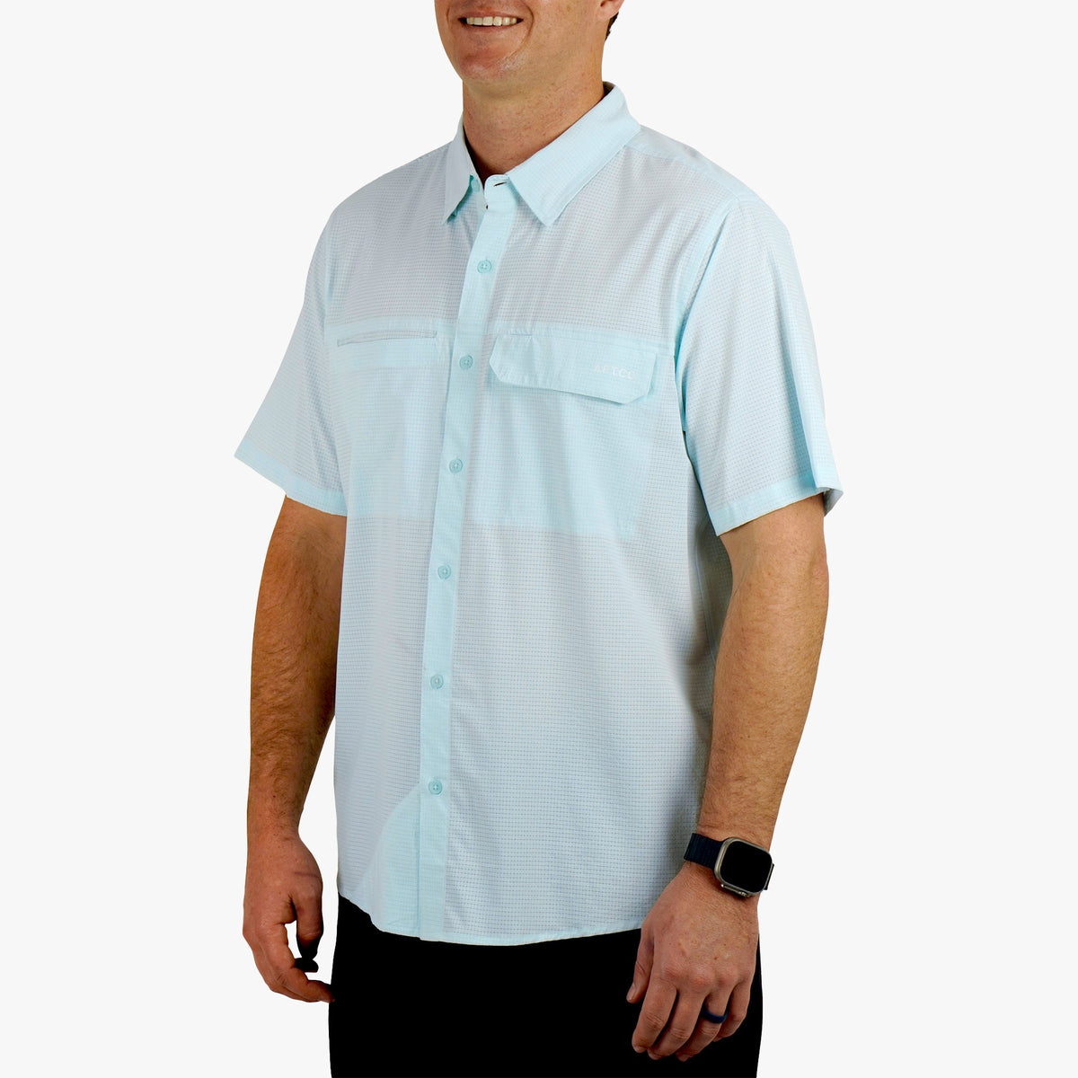 Mens AFTCO Air O Mesh SS Button Down Fishing Shirt