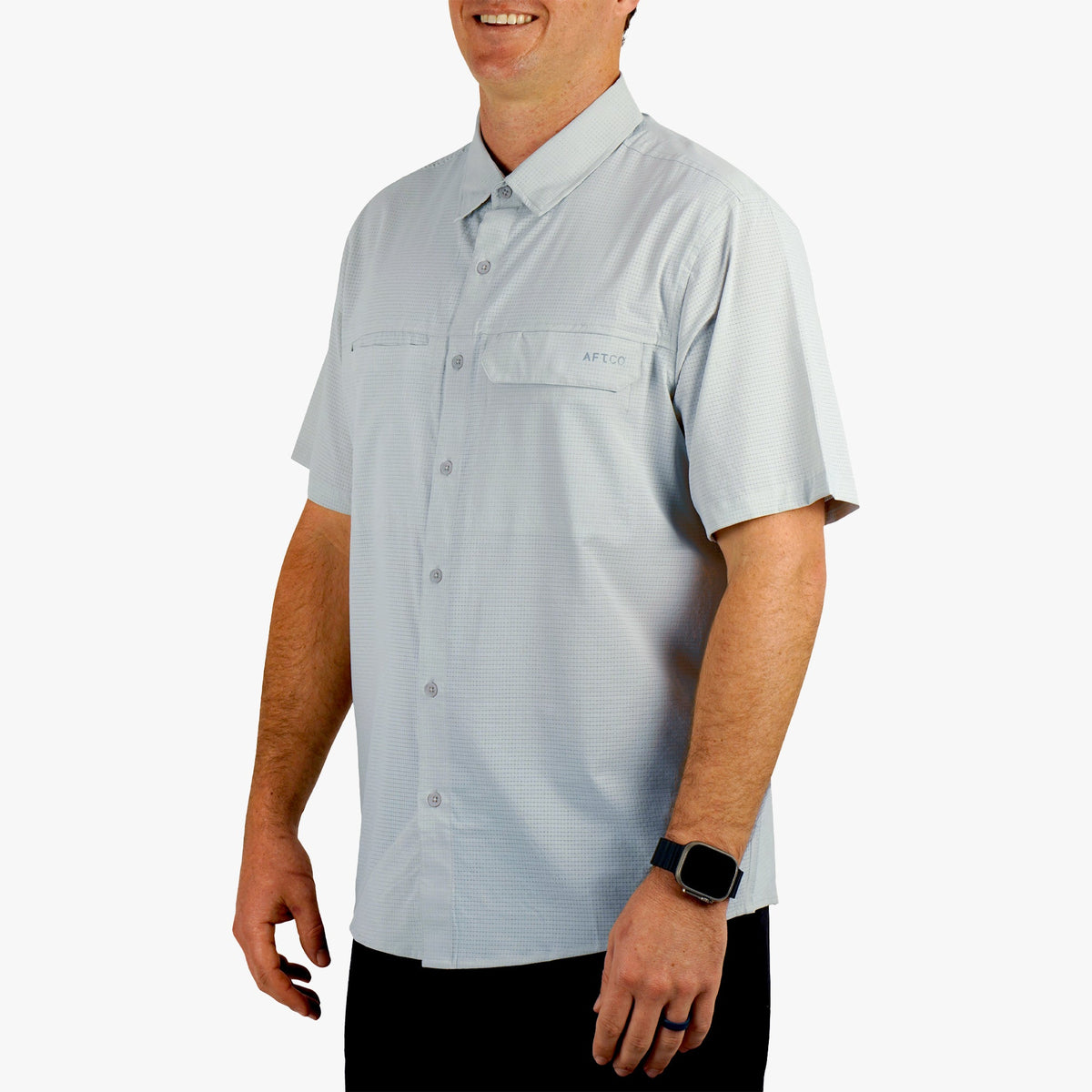 Mens AFTCO Air O Mesh SS Button Down Fishing Shirt