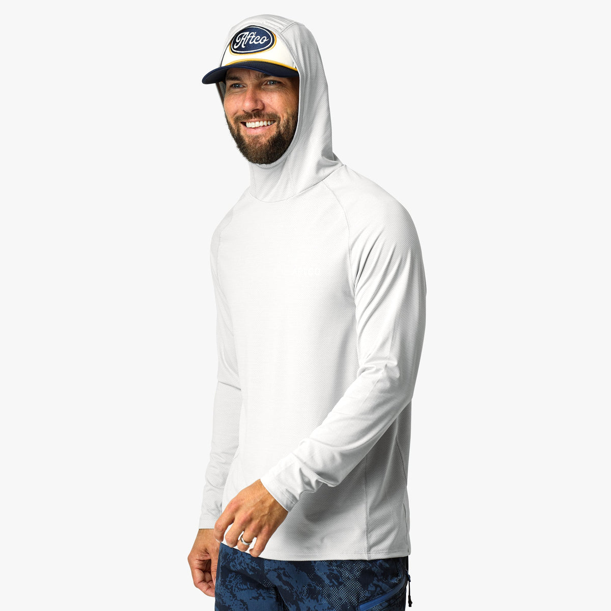 Mens AFTCO Adapt Phase Change Hooded Fishing Shirt