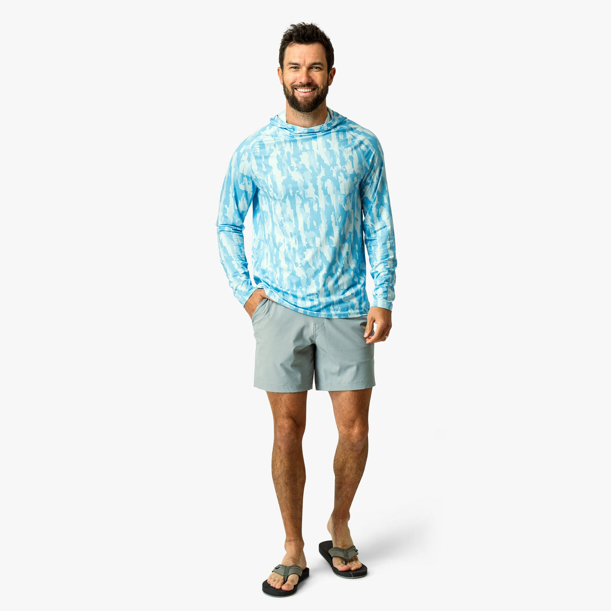 Mens AFTCO Adapt Phase Change Hooded Fishing Shirt