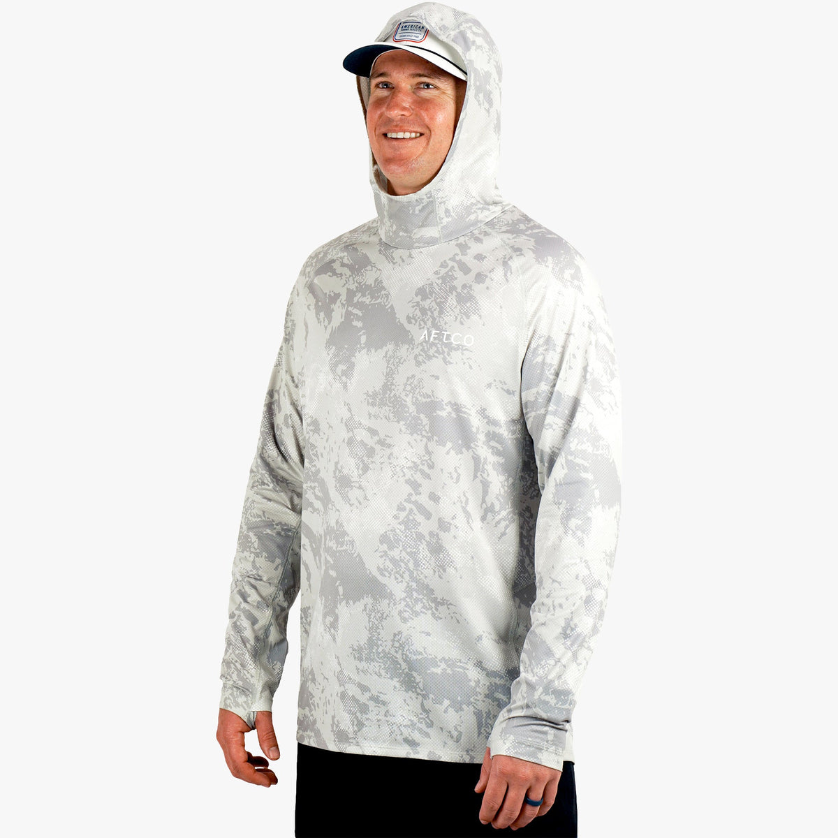 Mens AFTCO Adapt Phase Change Hooded Fishing Shirt