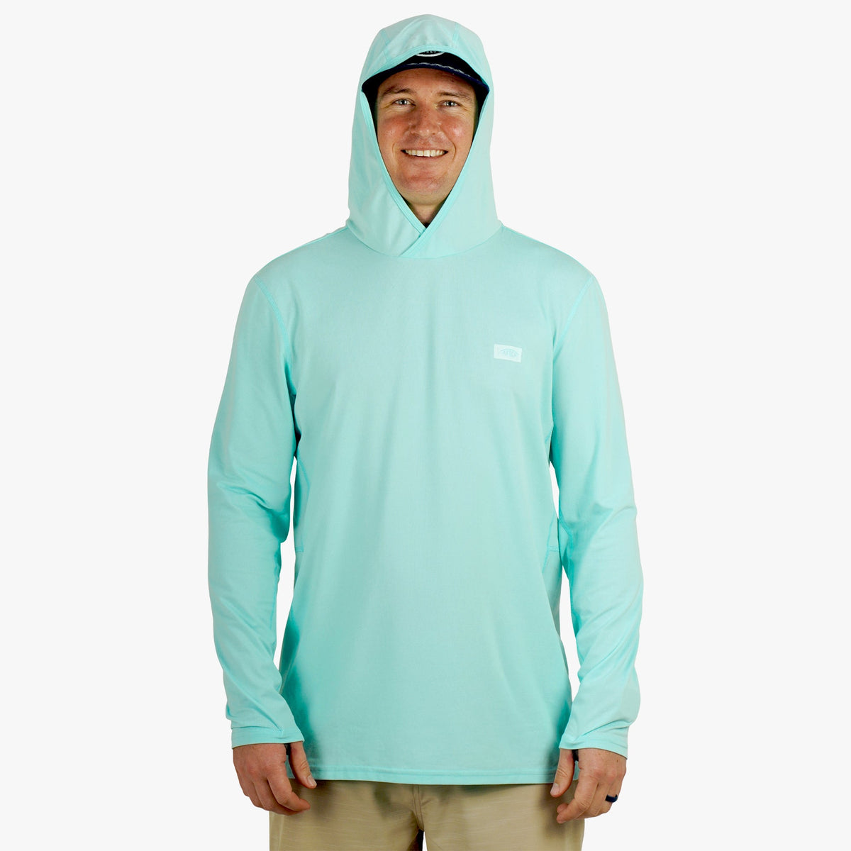 Mens AFTCO Air O Mesh Hooded Fishing Shirt