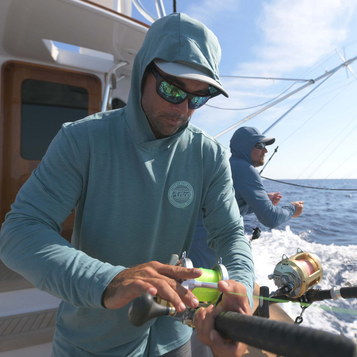Mens AFTCO Ocean Bound LS UPF Fishing Shirts