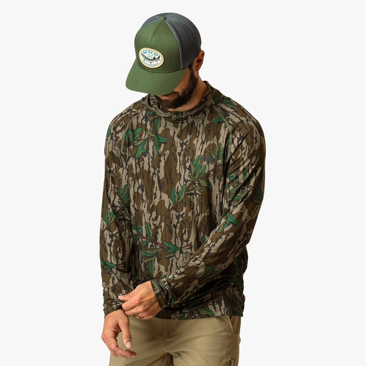 Mens AFTCO Mossy Oak® Camo Performance Hood