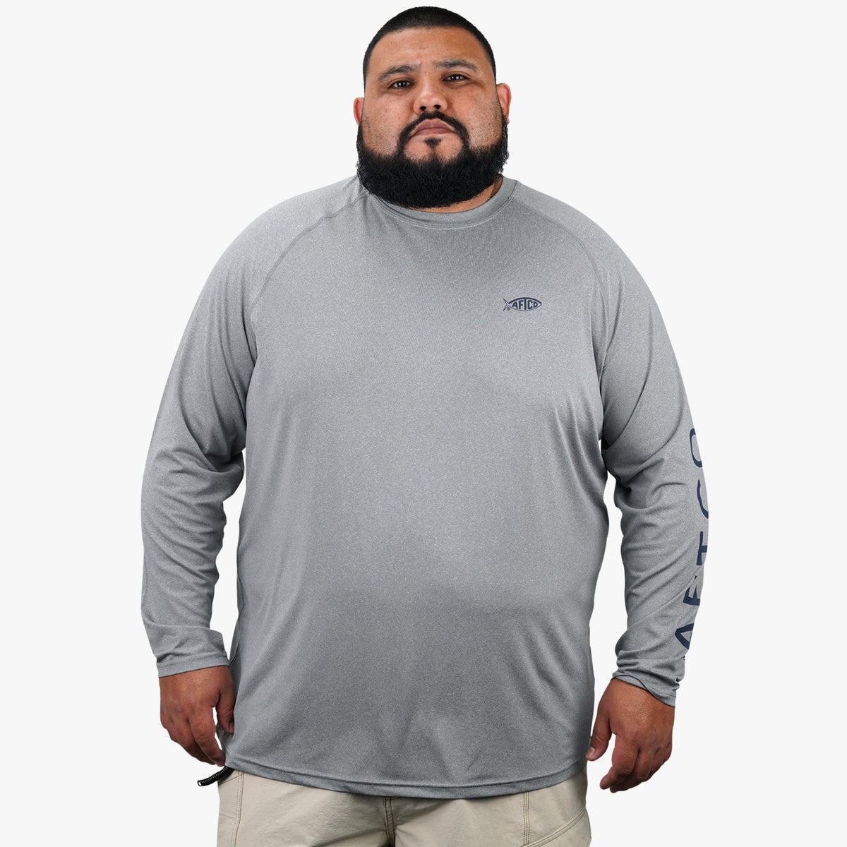 Mens AFTCO Big Guy Samurai LS Performance Shirt