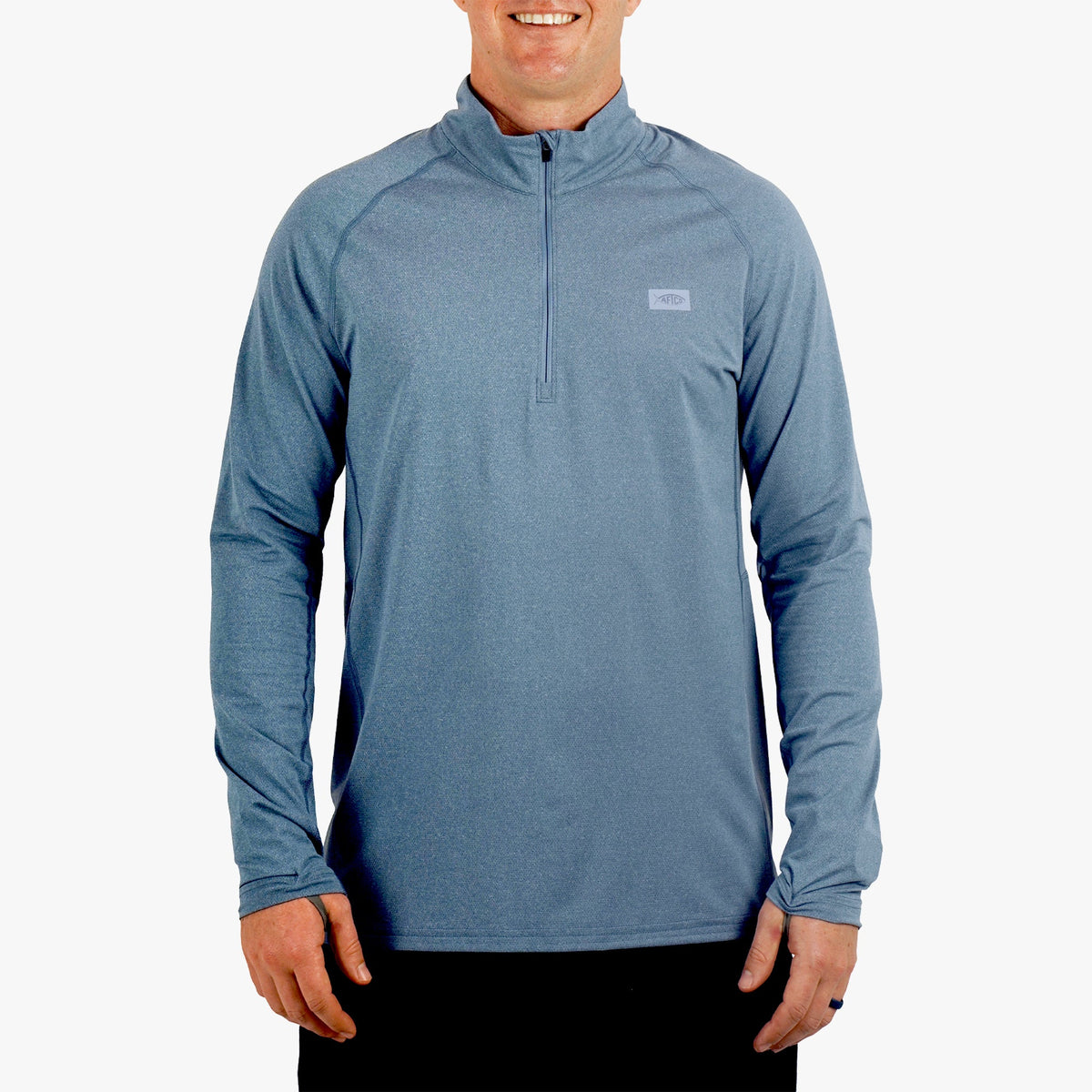 Mens AFTCO Air O Mesh 1/4 Zip Performance Shirt