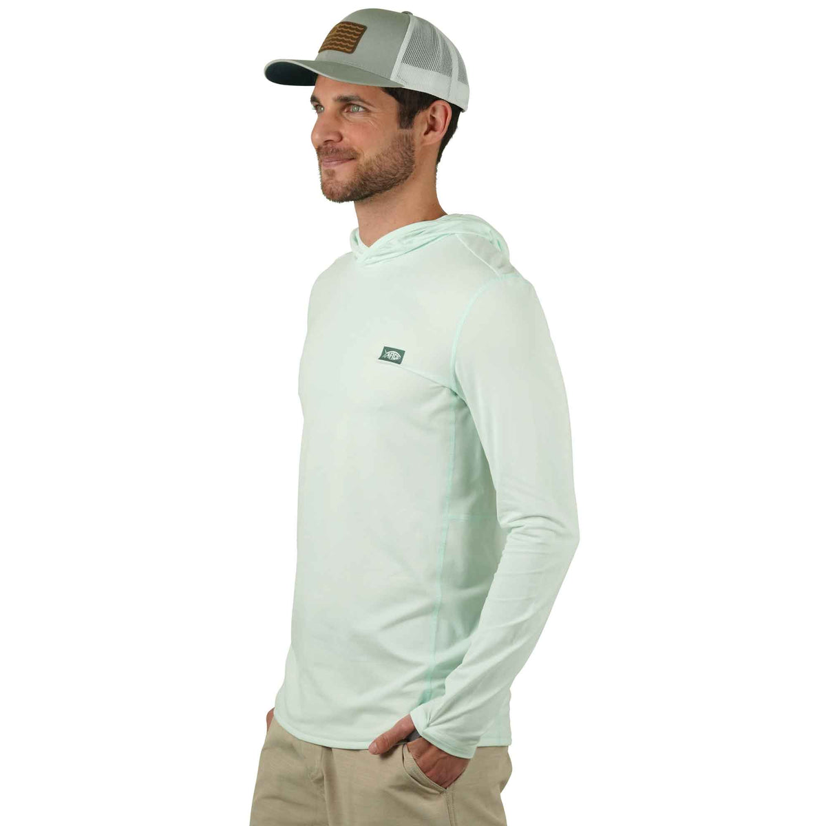 Mens AFTCO Air O Mesh Hooded Fishing Shirt